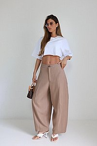 מכנס מחויט רחב מכנס מחויט רחב