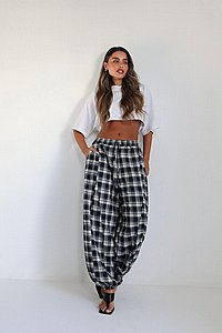 מכנס משבצות מיסי מכנס משבצות מיסי